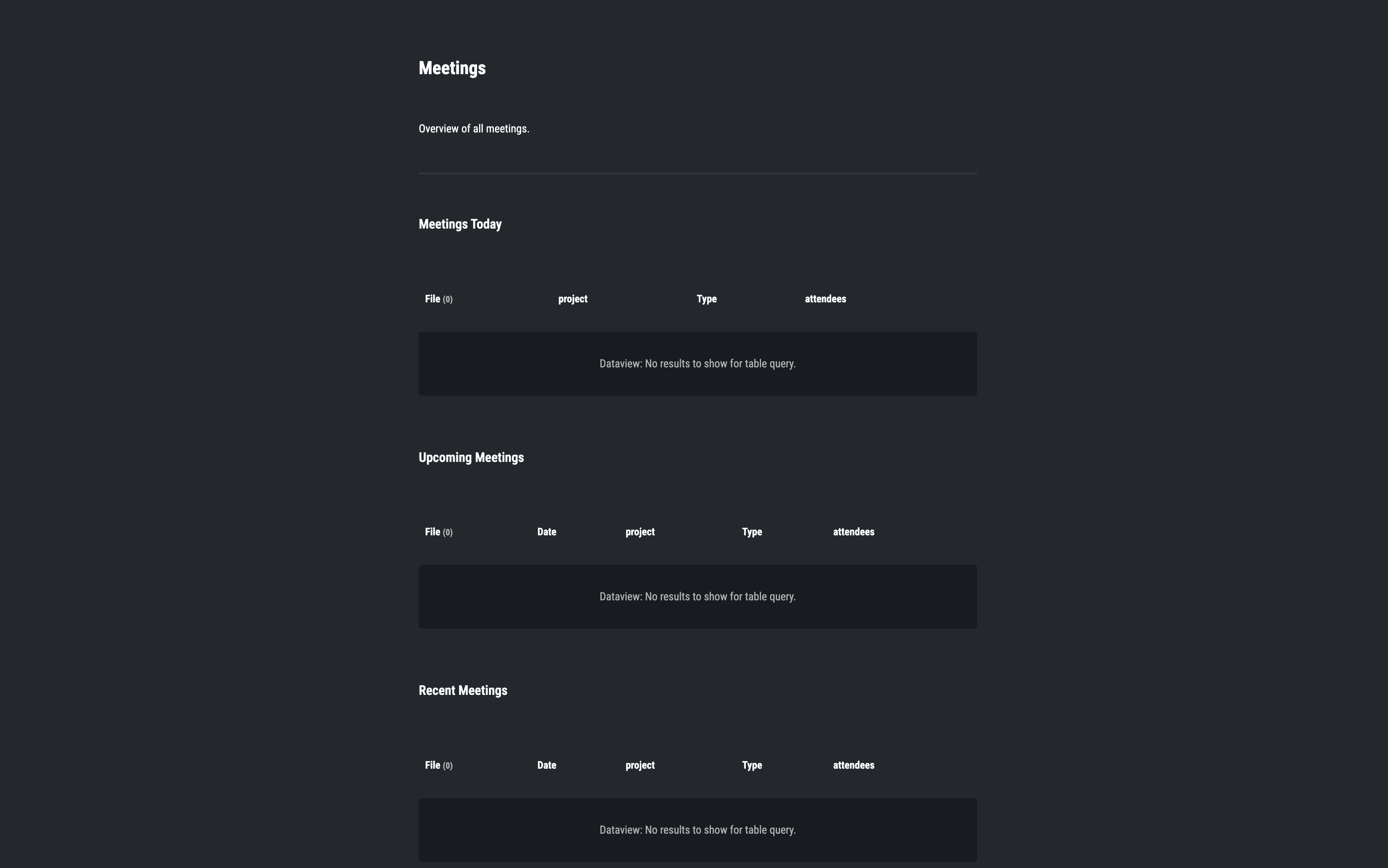 Platinum Workspace - Area Meetings